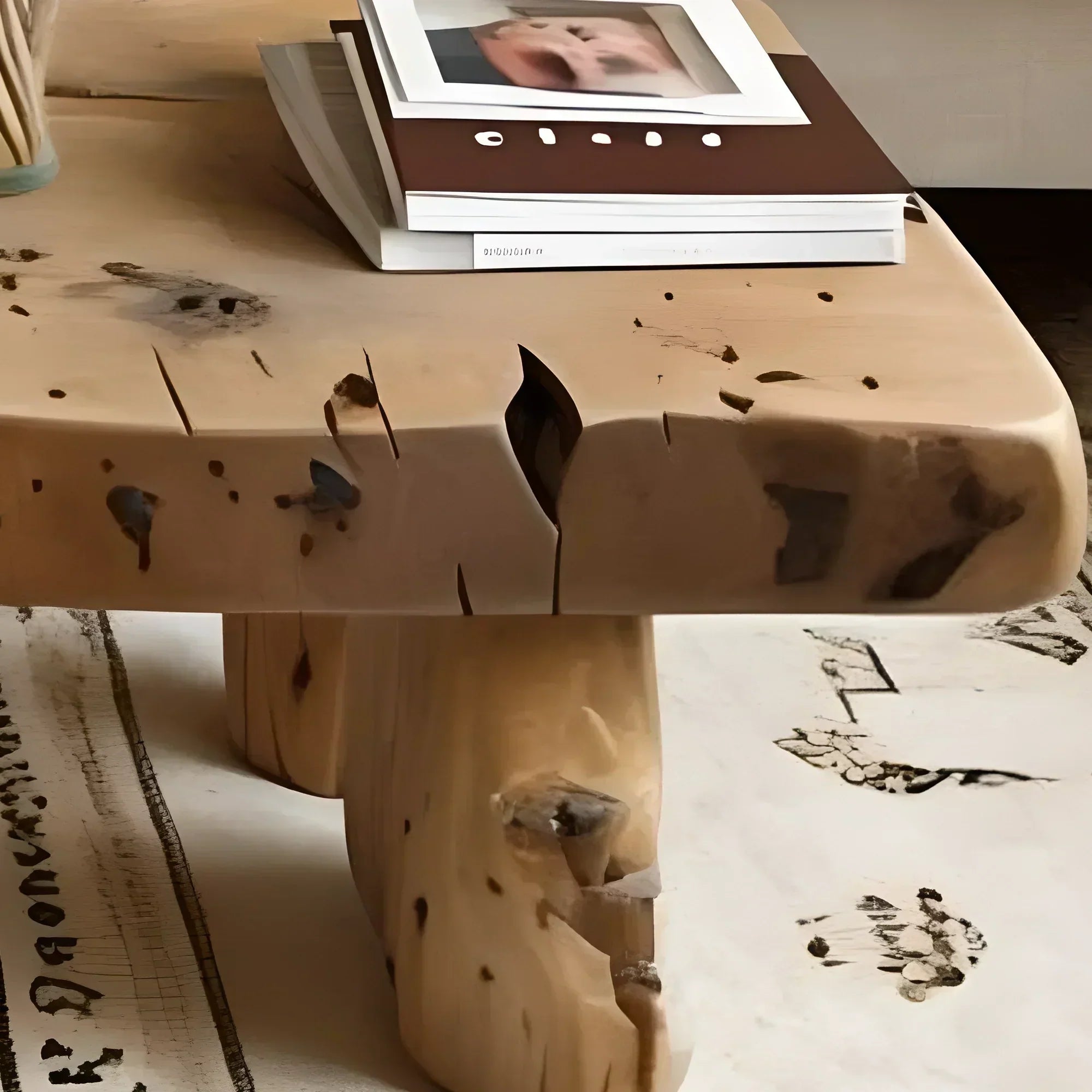 Solid Wood Sofa Coffee Table – Handmade Rustic Living Room Table - Rustiracraft 