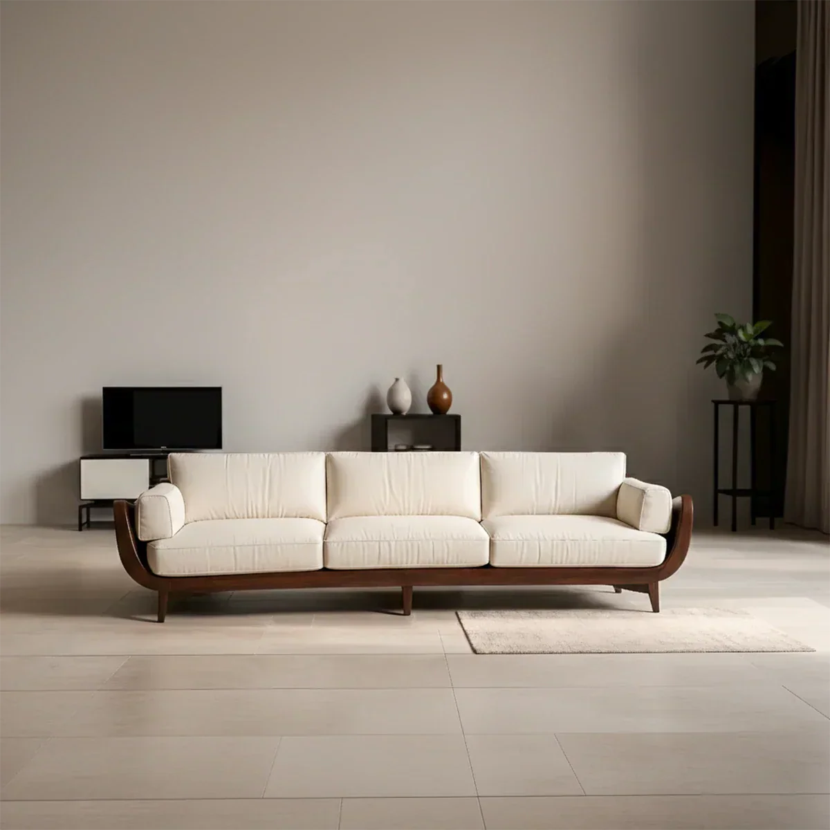 Solid Wood Sofa – Modern Classic Grace Reimagined - Rustiracraft 