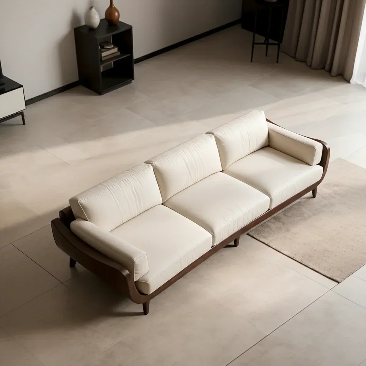 Solid Wood Sofa – Modern Classic Grace Reimagined - Rustiracraft 