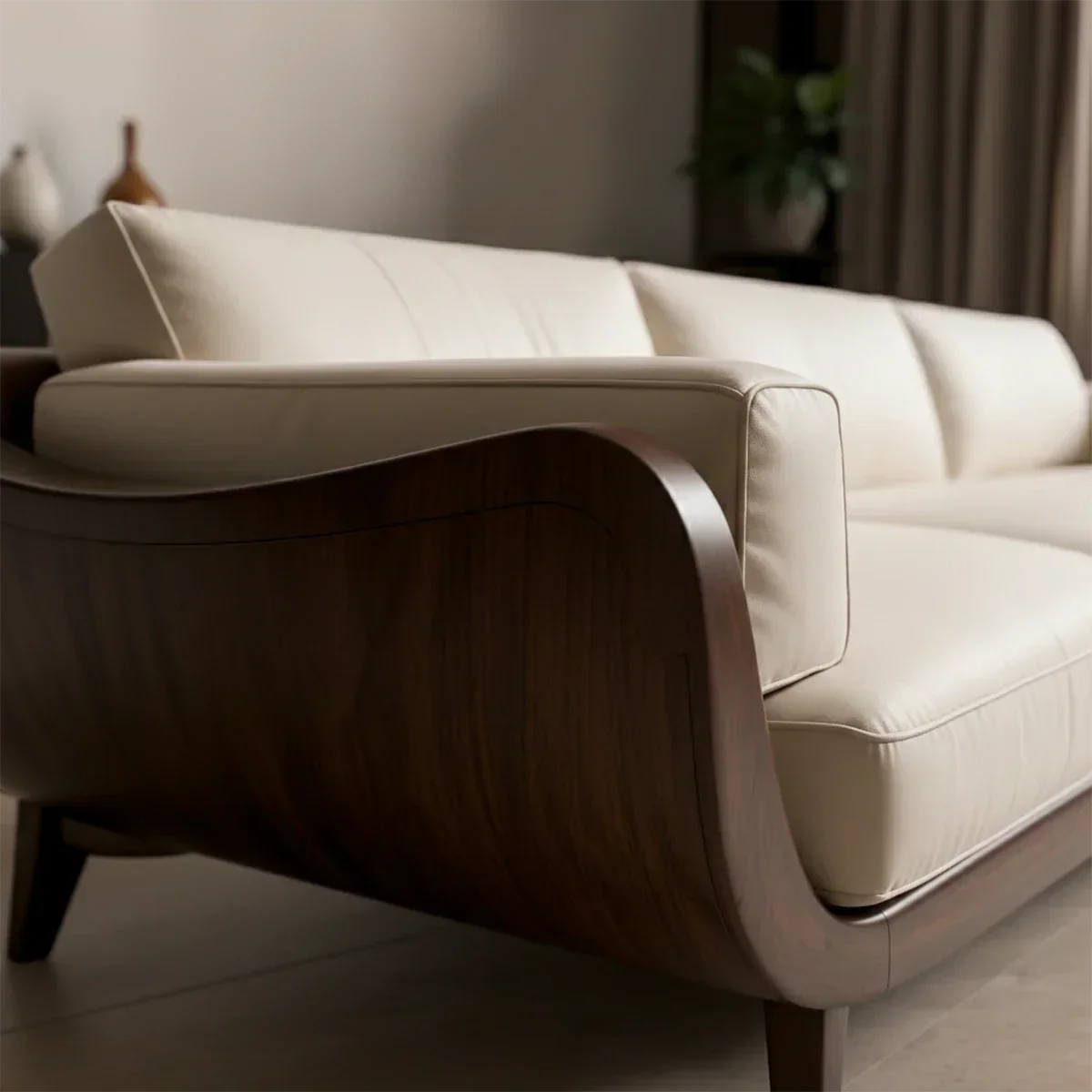 Solid Wood Sofa – Modern Classic Grace Reimagined - Rustiracraft 