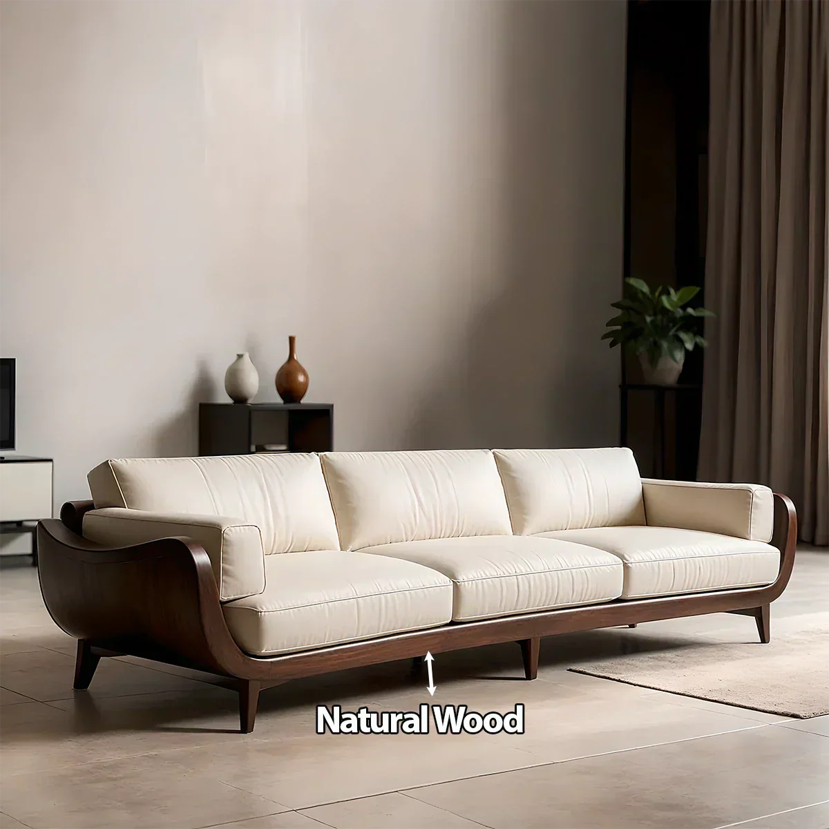 Solid Wood Sofa – Modern Classic Grace Reimagined - Rustiracraft 