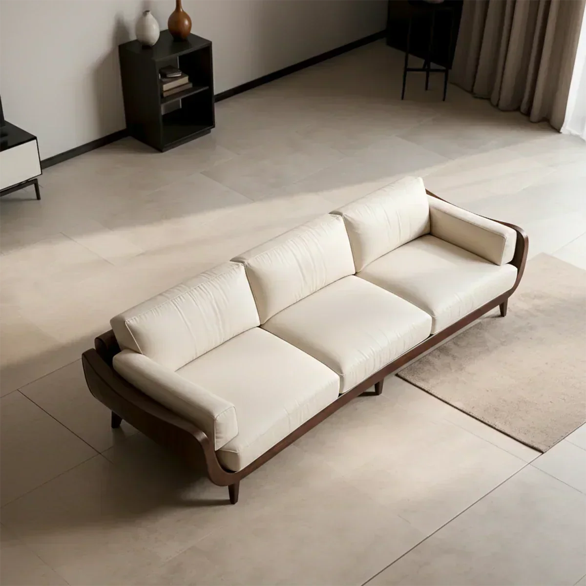 Solid Wood Sofa – Modern Classic Grace Reimagined - Rustiracraft