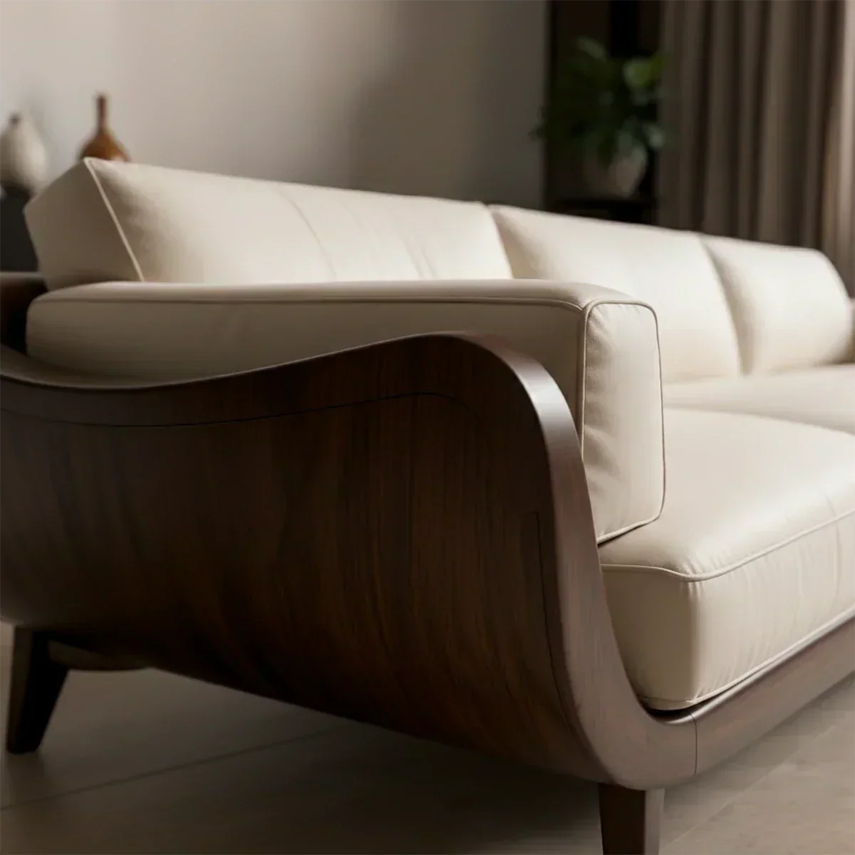 Solid Wood Sofa – Modern Classic Grace Reimagined - Rustiracraft