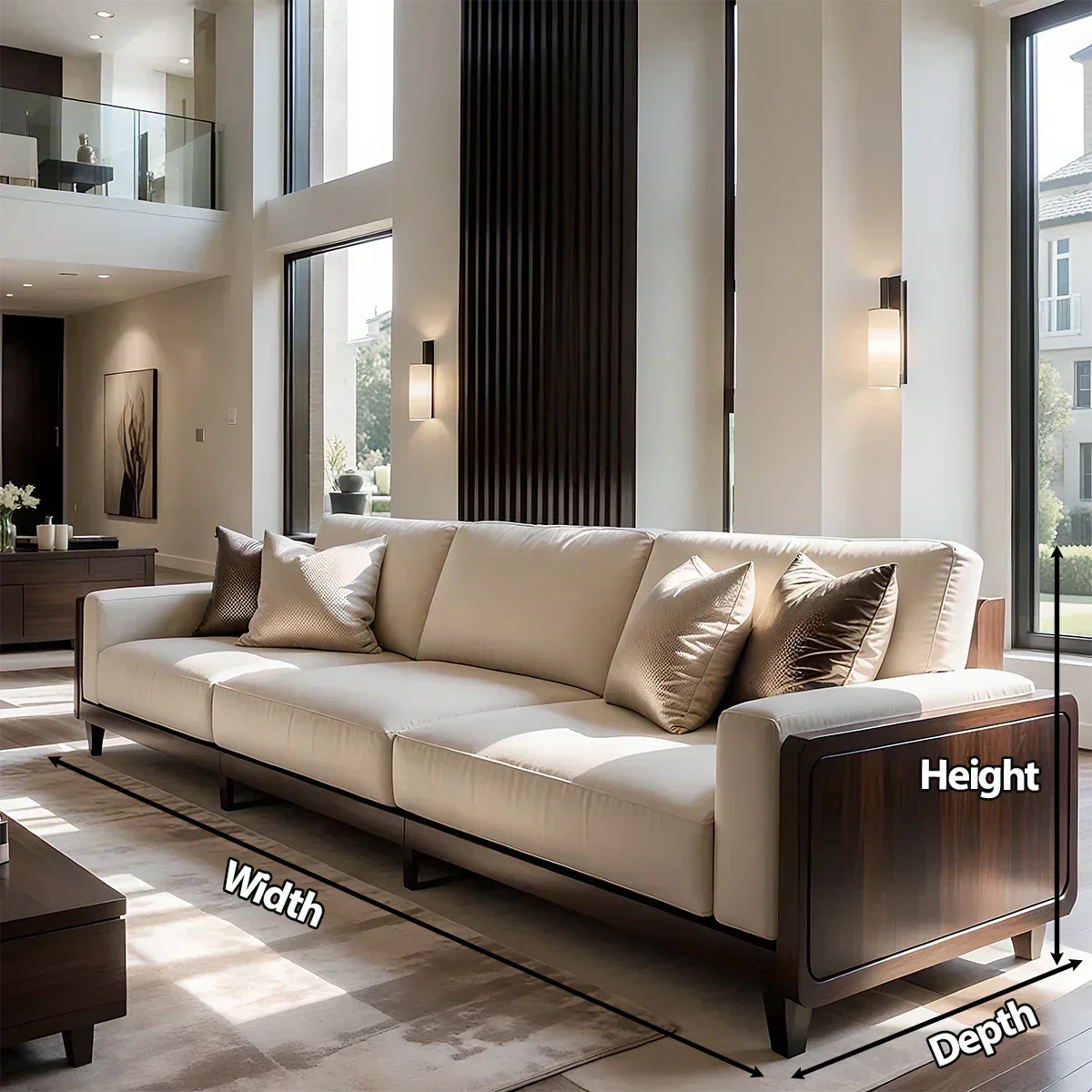 Solid Wood Sofa – Modern Minimalist Elegance - Rustiracraft 