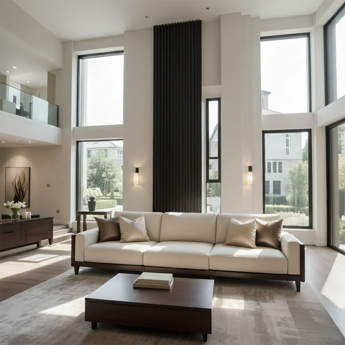 Solid Wood Sofa – Modern Minimalist Elegance - Rustiracraft