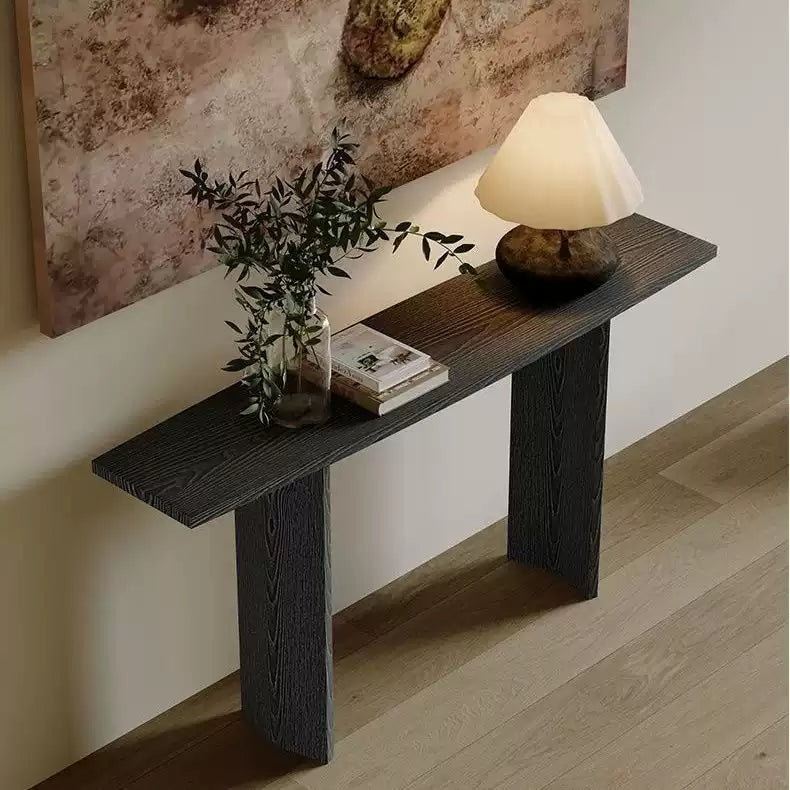 Wabi-Sabi Solid Wood Console Table – Minimalist Entryway - Rustiracraft 