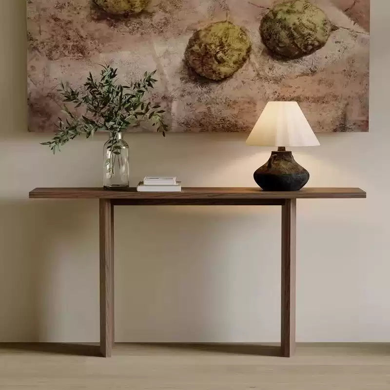 Wabi-Sabi Solid Wood Console Table – Minimalist Entryway - Rustiracraft 