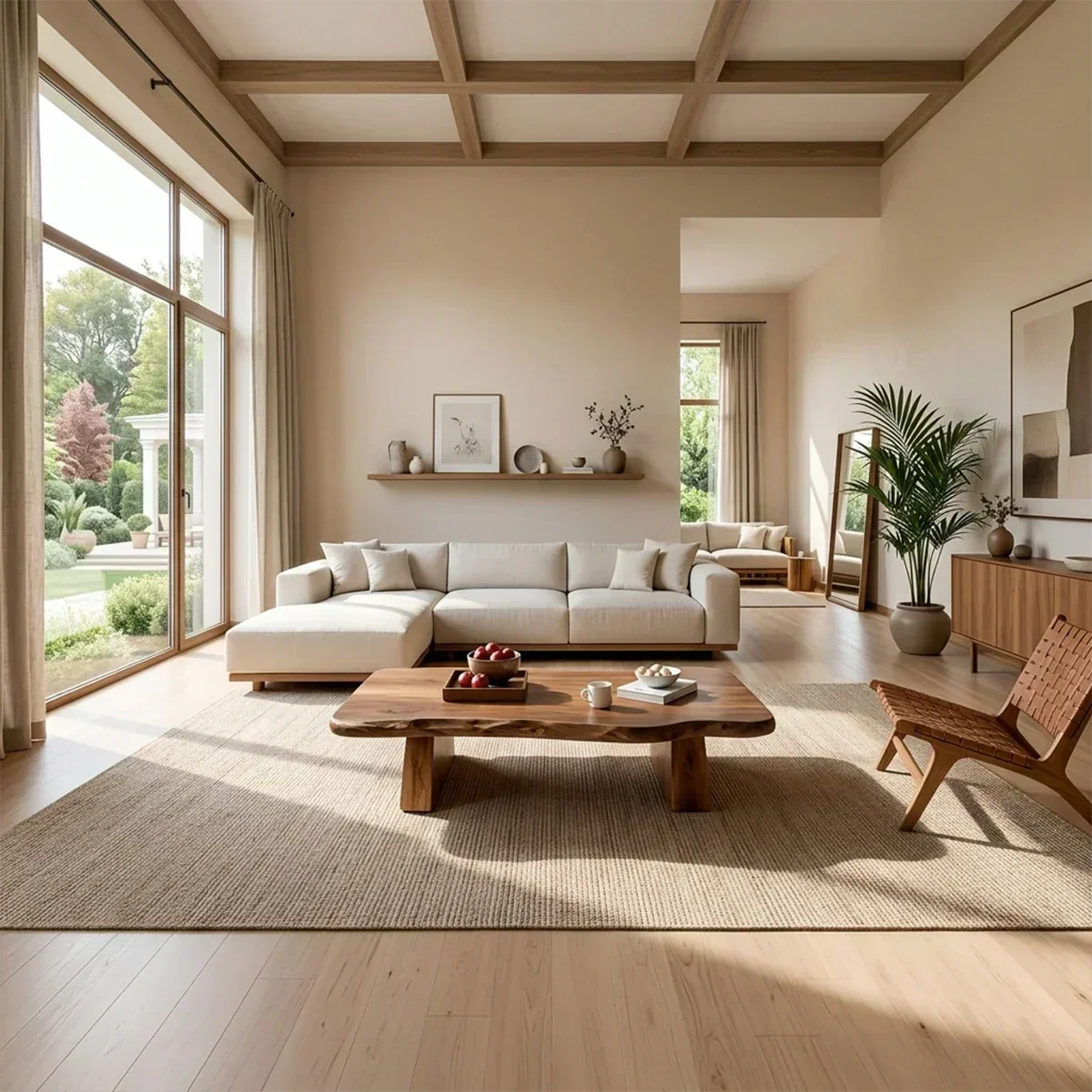 Premium Solid Wood Coffee Table – Modern Minimalist Living Room Table - RustiraCraft - 2